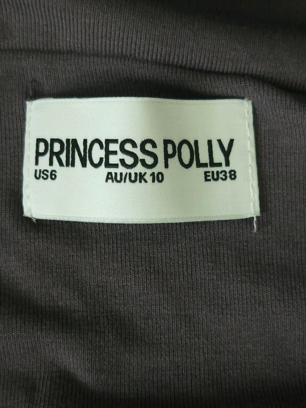 Off Shoulder Ruched Bodysuit Charcoal Viral Going Out Top Princess Polly Size 6 - Picture 8 of 10